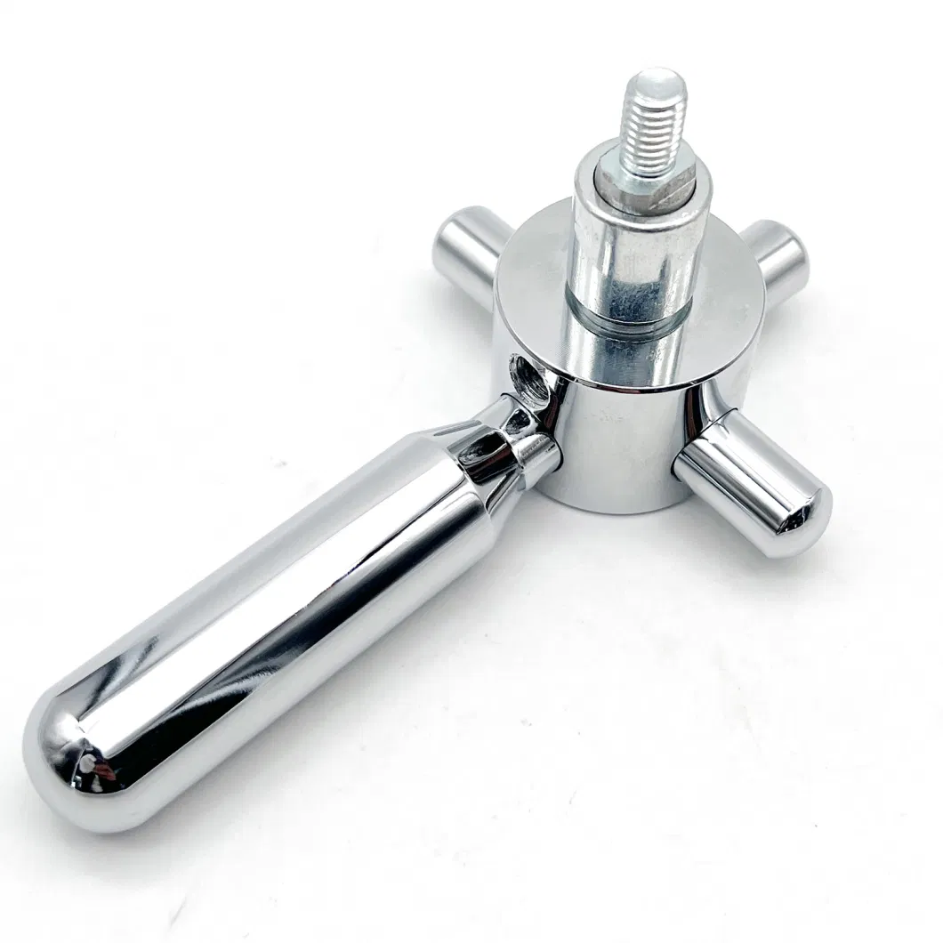 New Design Zinc Alloy Chrome Finish 4 Spoke Safe Handle