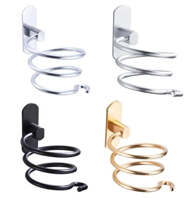 Die Cast Blow Dryer Rack Hair Dryer Holder Powdercoated Gold