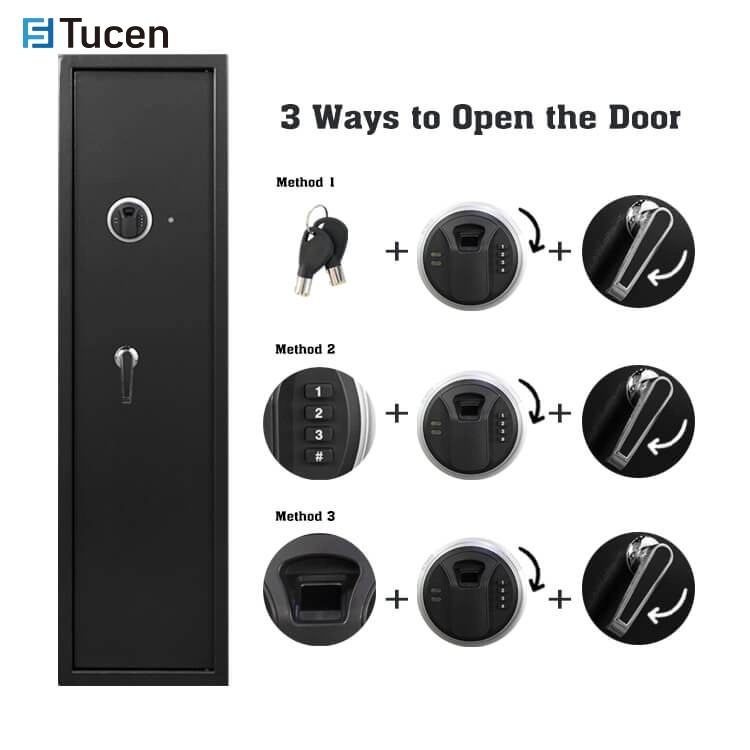 Tucen Home Hidden Gun Cabinet Gun Safe Rifle Storage Safe Box