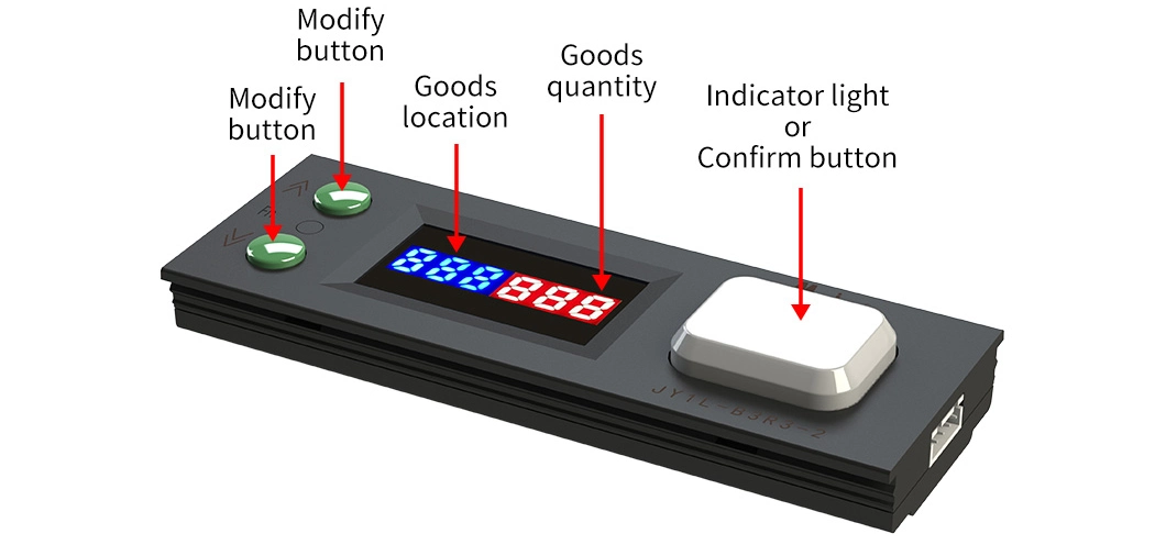 Macinte 5digit Electronic Rack Tag Touch Botton Warehouse Storage Picking Support Equipment Wms Pick to Light Ptl System