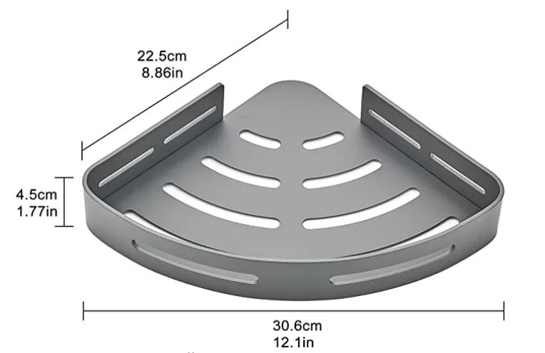 OEM Zamak Bathroom Rack SUS304 Storage Shelf Shower Corner Basket Toilet Triangle Basket