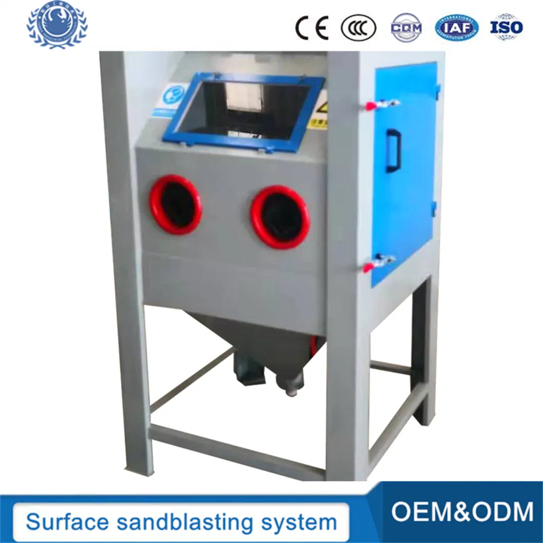 Wet Sandblasting Cabinet /Dry Sandblasting Cabinet with Durable Aluminum Alloy Casting Blast Gun with 100% Purity Boron Carbide Nozzle