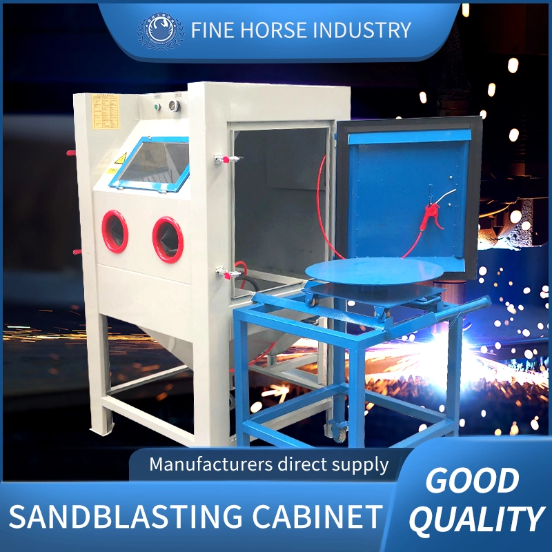 Wet Sandblasting Cabinet /Dry Sandblasting Cabinet with Durable Aluminum Alloy Casting Blast Gun with 100% Purity Boron Carbide Nozzle