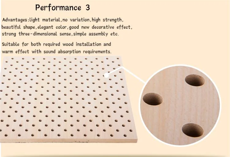 Sound Absorbing Materials Wood Panel for Wall and Ceiling for Lecture Hall