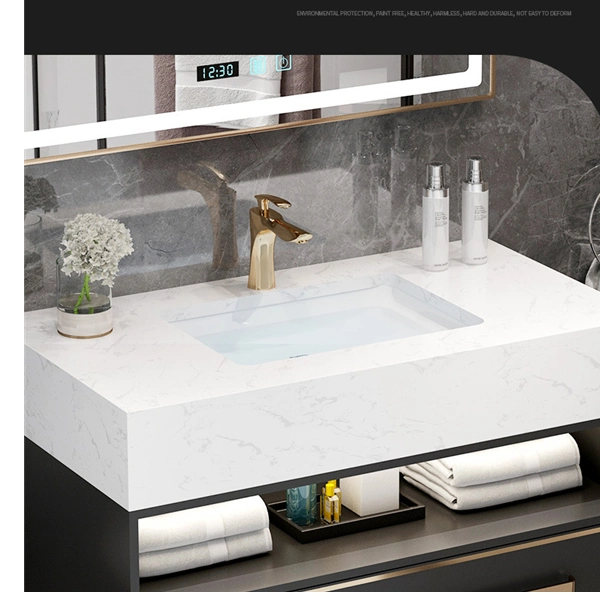 Nordic Bathroom Cabinet Combination Bathroom Sink Basin Toilet Marble Vanity Smart Mirror Cabinet