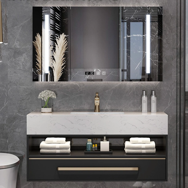 Nordic Bathroom Cabinet Combination Bathroom Sink Basin Toilet Marble Vanity Smart Mirror Cabinet