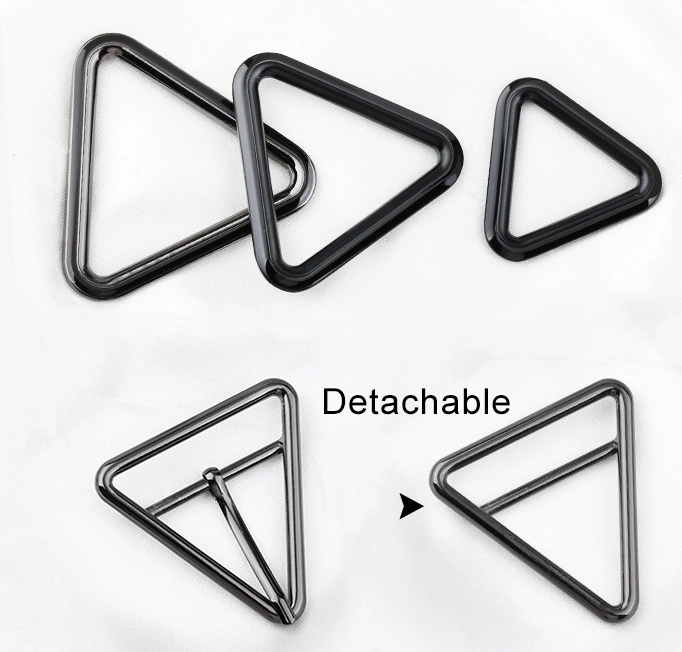 Garment Accessories with/Without Pin Adjustable Metal Triangle Buckle