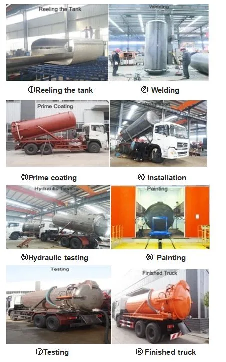 HOWO 4X2 Vacuum Suction Truck 5cbm 5liters 5m3 Sewage Suction Truck for Good Price