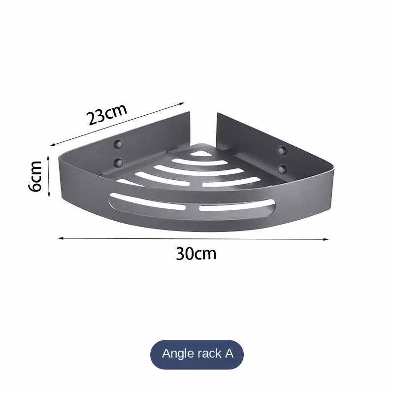 SUS304 Stainless Steel Bathroom Corner Shelf Storage Rack (Type A)