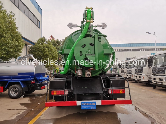 HOWO 9cbm Sewage Tank Italy Moro Pump Fecal Vacuum Suction Truck