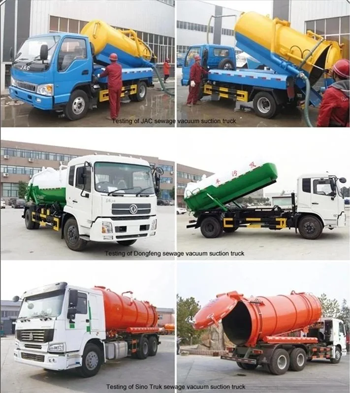 HOWO 4X2 Vacuum Suction Truck 5cbm 5liters 5m3 Sewage Suction Truck for Good Price