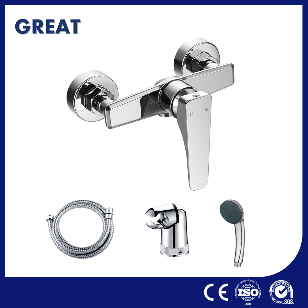 Great Wall Faucet Shower Factory High-Quality Thermostatic Display Shower Faucet Gl9705A97b Chrome Single Lever Shower Faucet Adjustable 3 Piece Shower Faucet