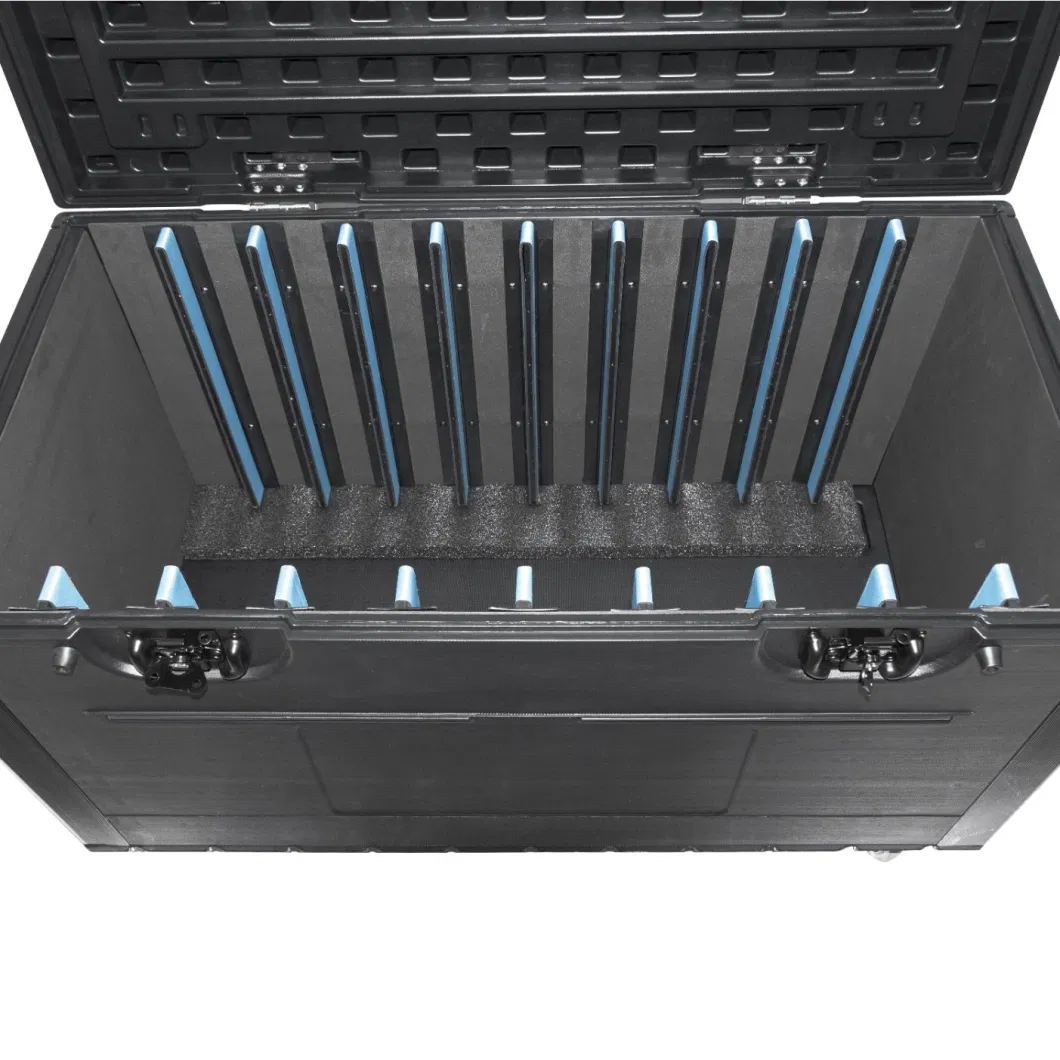 Portable Factory Pack out Tool Boxes Road Case Plastic Black for Transportation