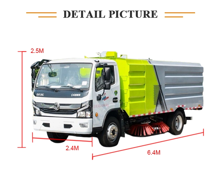 China Dongfeng Street Road Avenue Cleaning Machine 125HP New Captain Sweeper Truck for Sale