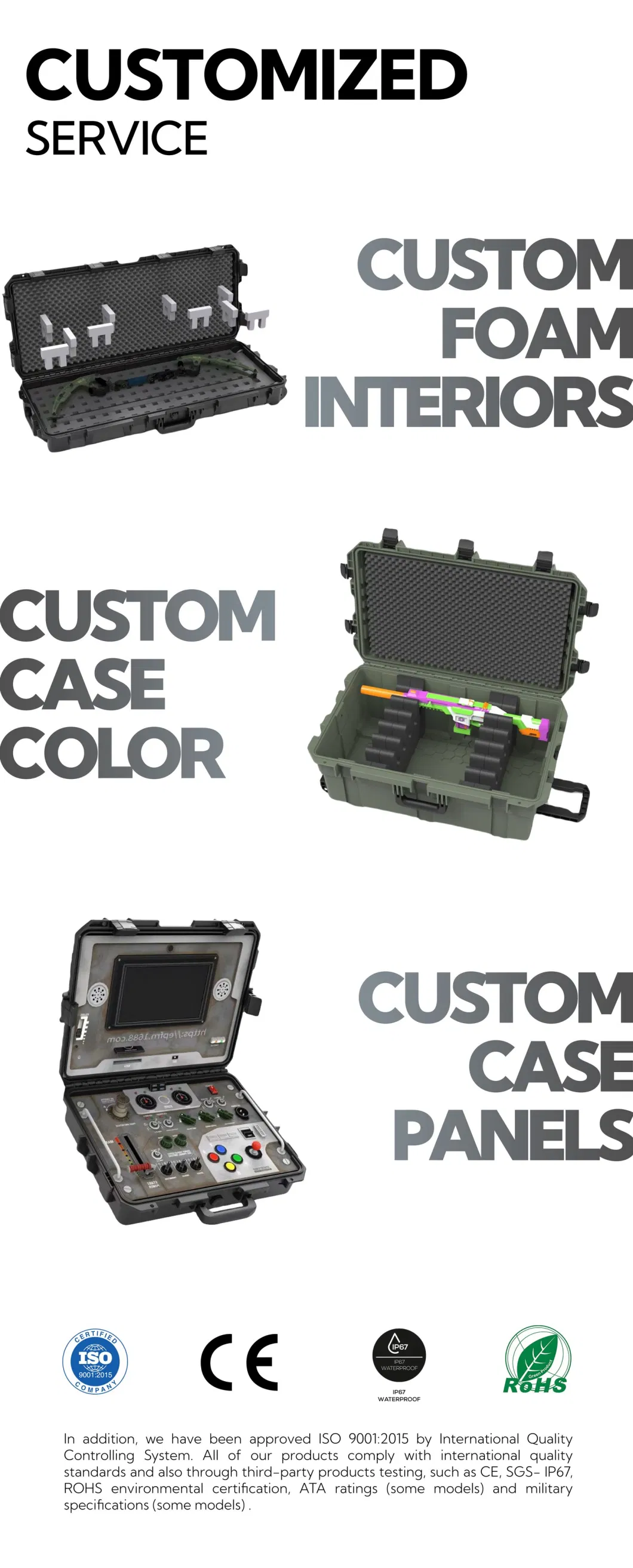 Protection Hard Shell Weapons Cases Battery Case Plastic Waterproof Tool Box