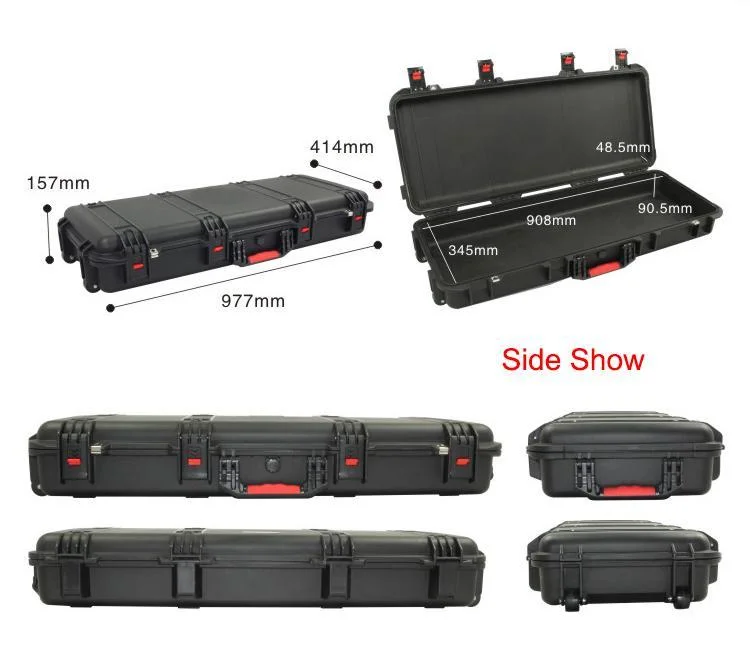 Multi-Functional PP Hard Case Waterproof Hunting Tactical Gun Storage Suitcase Box