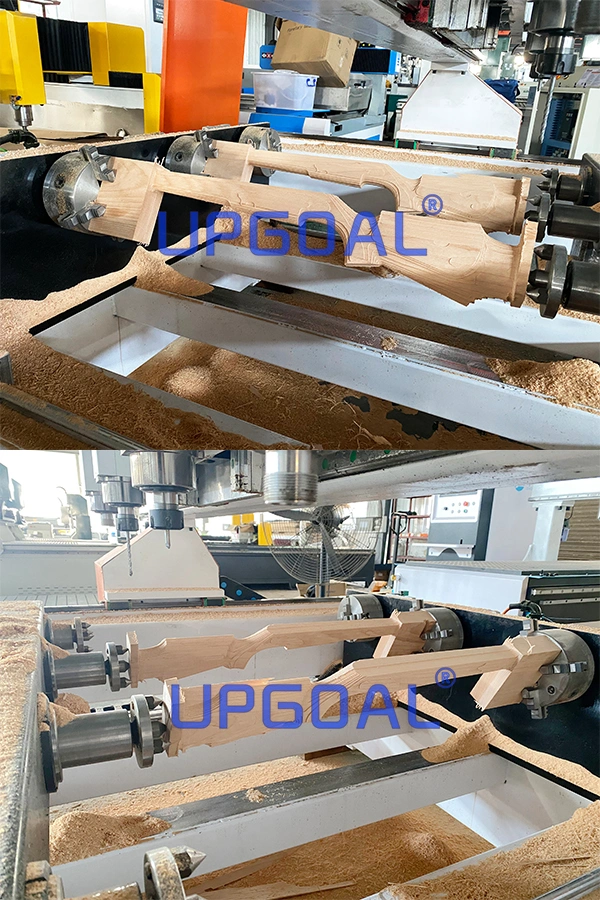 Wood Gun Stock 4 Axis CNC Engraving Machine with 4 Heads 1500*2500mm