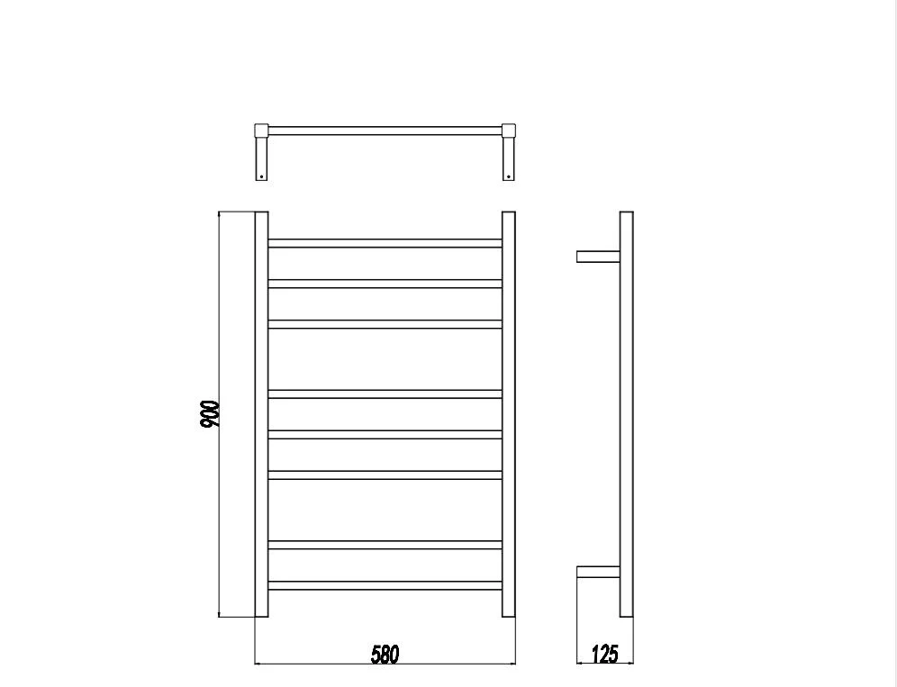 Electric Towel Warmer Rail Wall-Mounted Heated Towel Rack for Bathroom