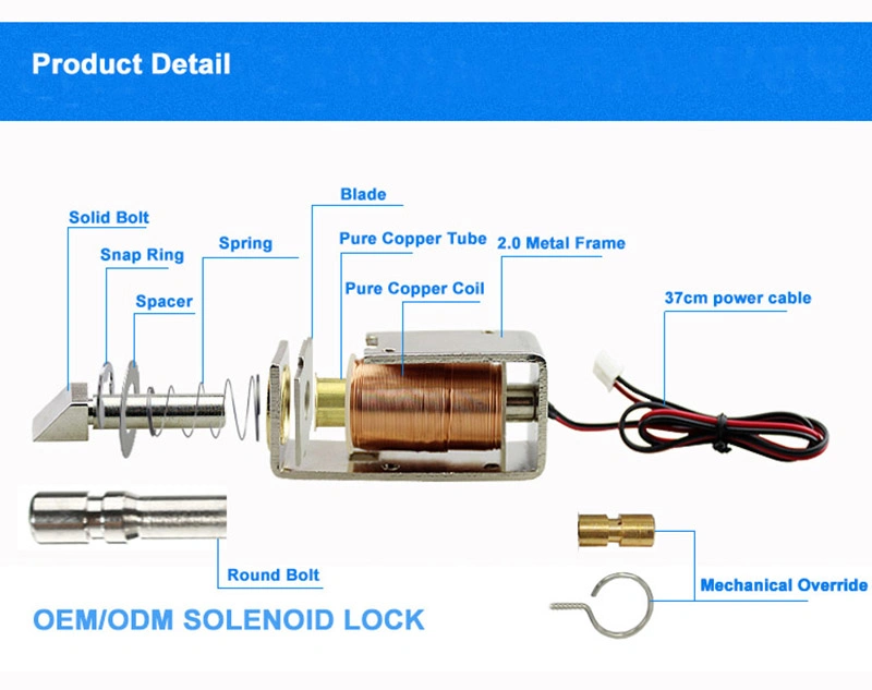 24VDC 0.17A Solenoid Cabinet Lock Fail Safe