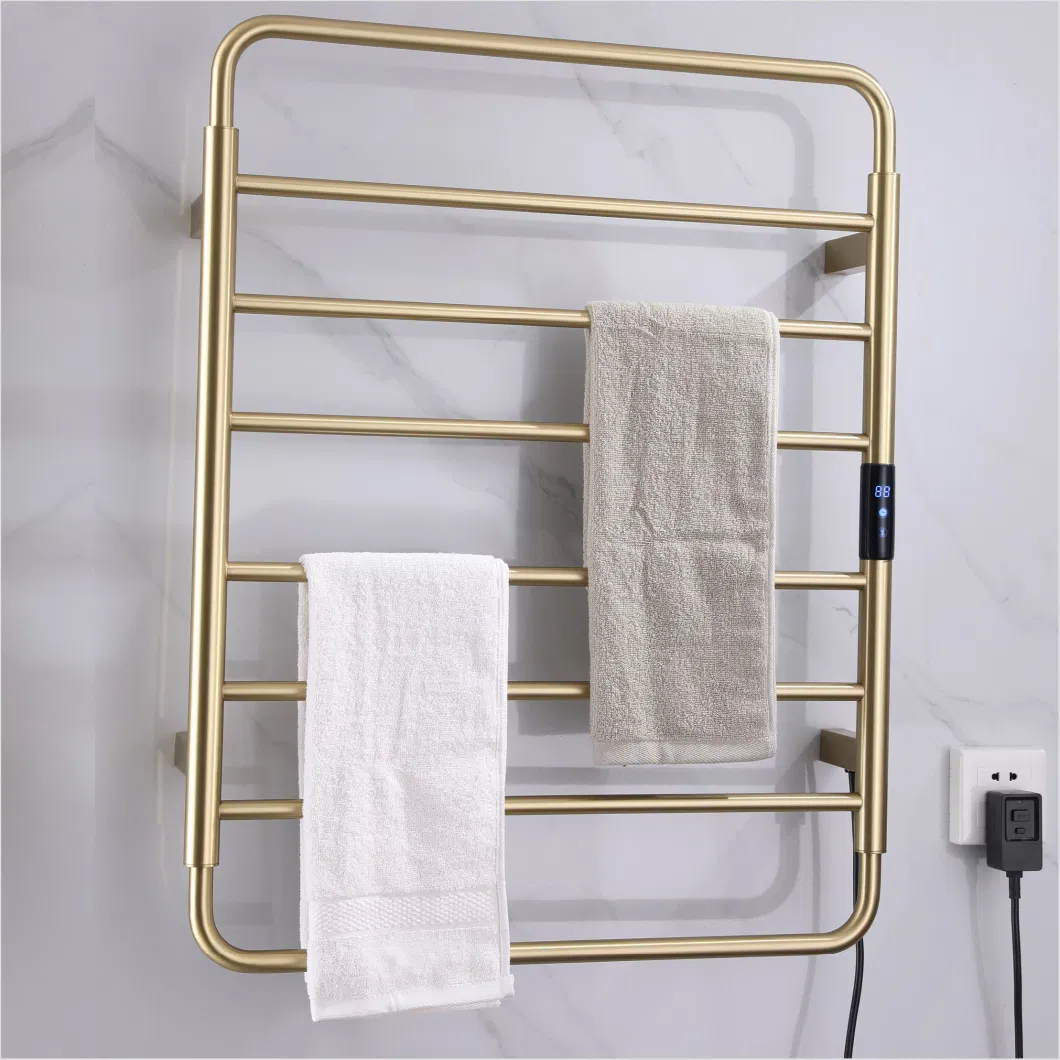 Wall-Mounted Electric Towel Rack for Bathrooms with Adjustable Temperature Control