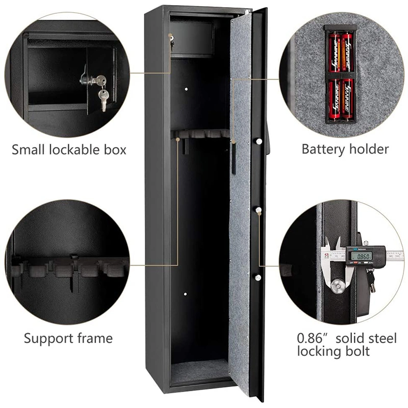 Factory Direct Sales Mechanical Key Lock Storage 5 Gun Safe Box