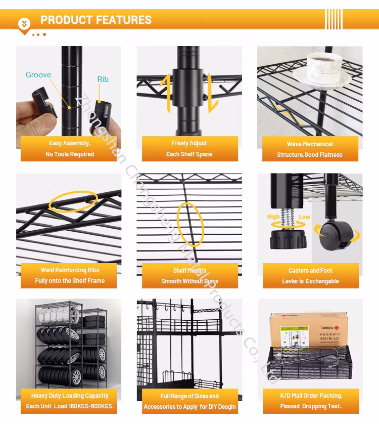 DIY 4 Tier Bakers Rack Kitchen Microwave Oven Rack Stand with Spice Rack Organizer
