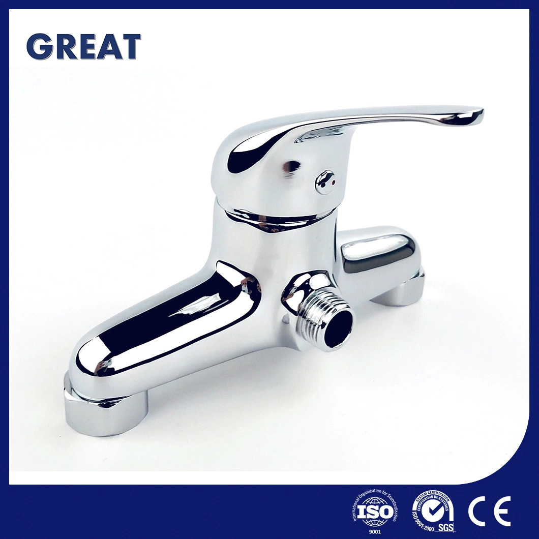 Great Shower Faucet with Digital Display Factory Wholesale 4 Hole Shower Faucet Gl21105A1 Chrome Single Lever Shower Faucet Thermostatic Exposed Shower Faucet