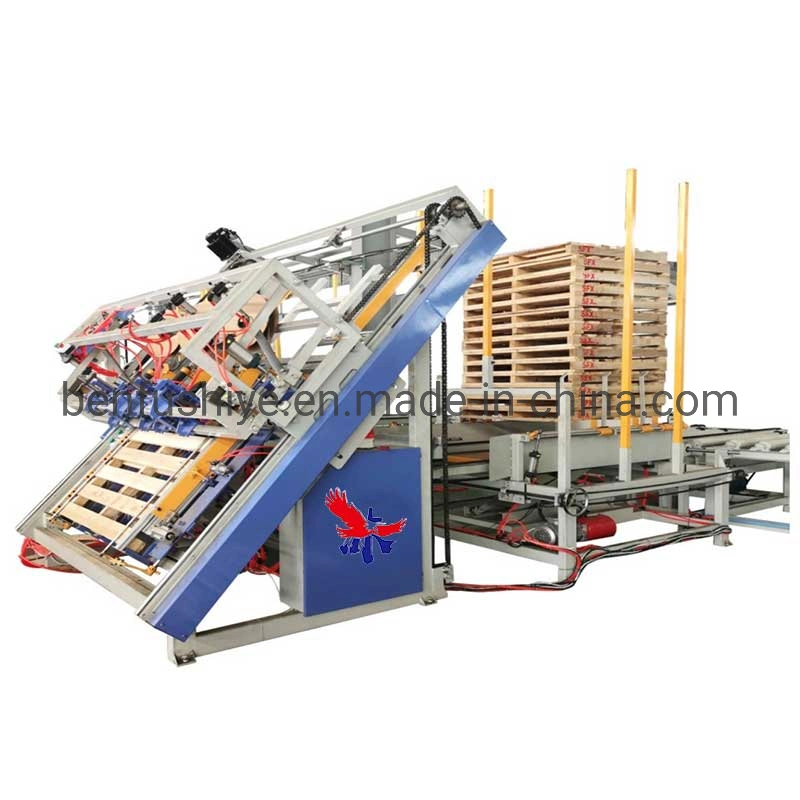 Automatic Bf European Standard Wood Wooden Block Pallet Nailer Nailing Making Machine