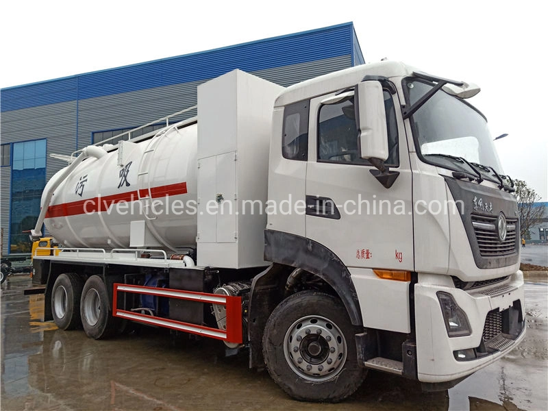 DFAC Kingrun 16000L Honey Sucker Sewage Vacuum Tank Truck