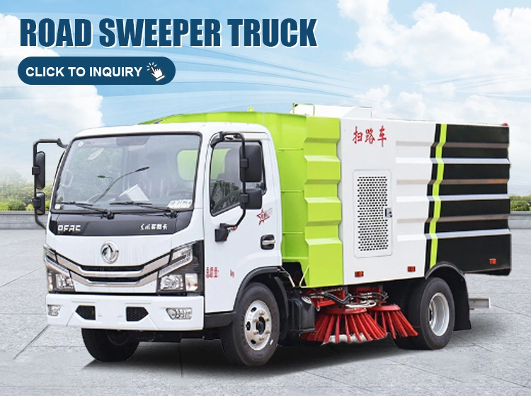 China Dongfeng Street Road Avenue Cleaning Machine 125HP New Captain Sweeper Truck for Sale