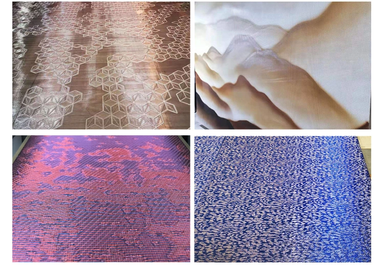 Customized Weave Wire Mesh Fabric Laminated Glass for Wine Cellar Decoration