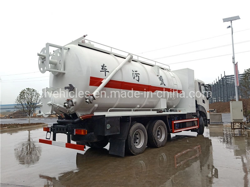 DFAC Kingrun 16000L Honey Sucker Sewage Vacuum Tank Truck