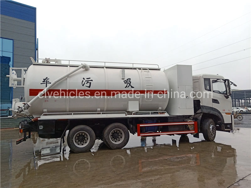 DFAC Kingrun 16000L Honey Sucker Sewage Vacuum Tank Truck