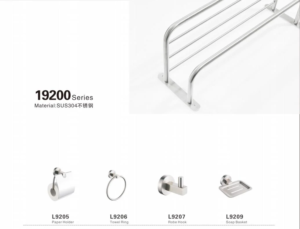 304 Stainless Steel Bathroom Accessories Zamak Aluminum Alloy Bathroom Sets From OEM Hardware Manufacturer