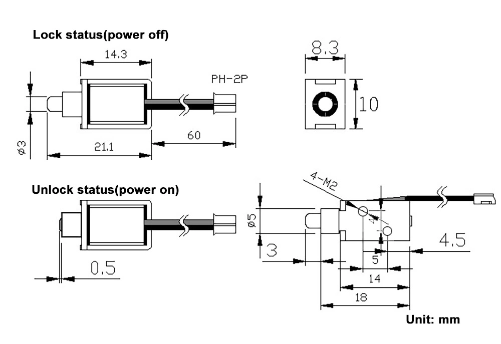 5V Electromagnetic Solenoid Lock for Power Charging Lockers