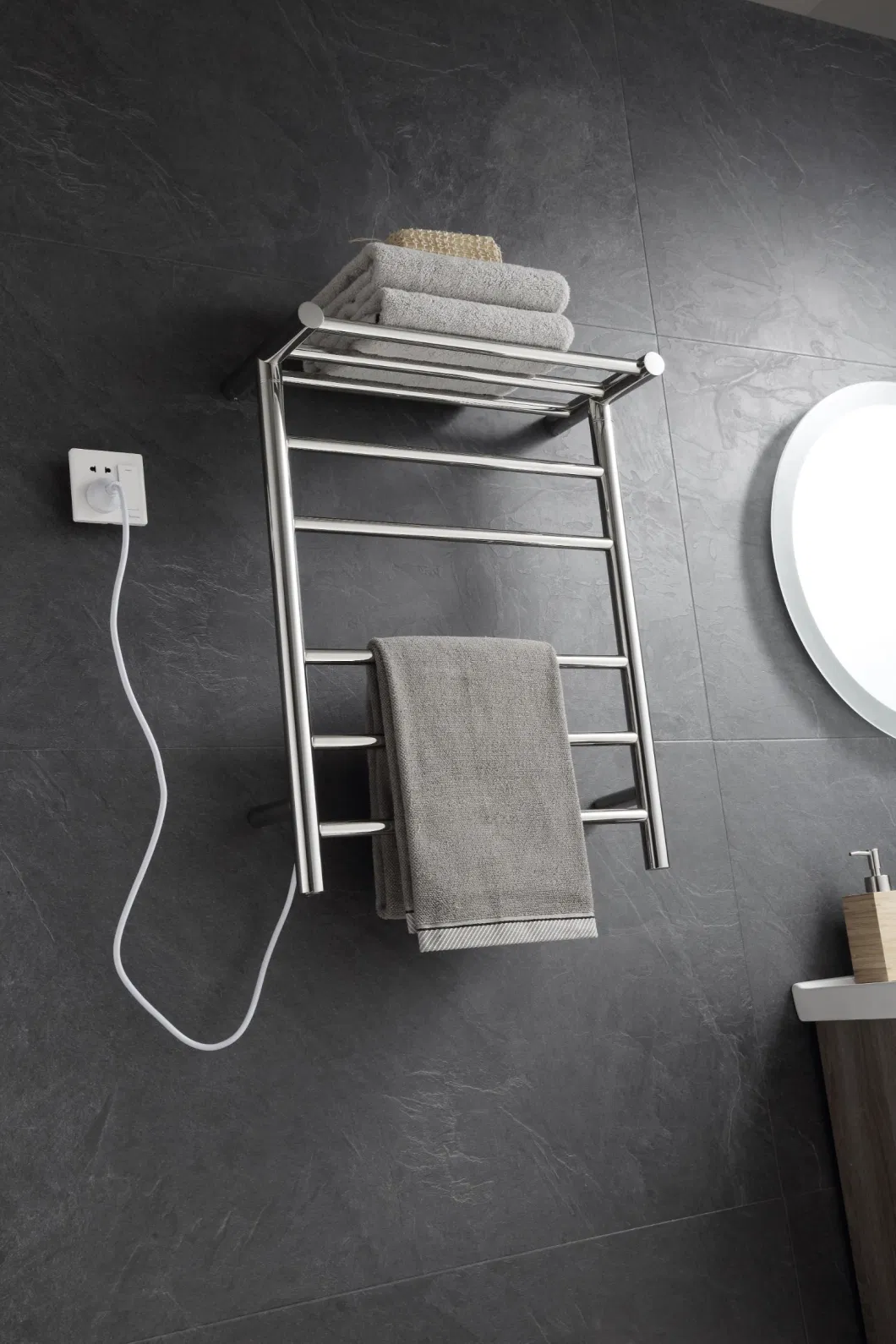 Heating Towel Warmer Romantic Polished Heater Bathroom Use Electric Heated Towel Racks