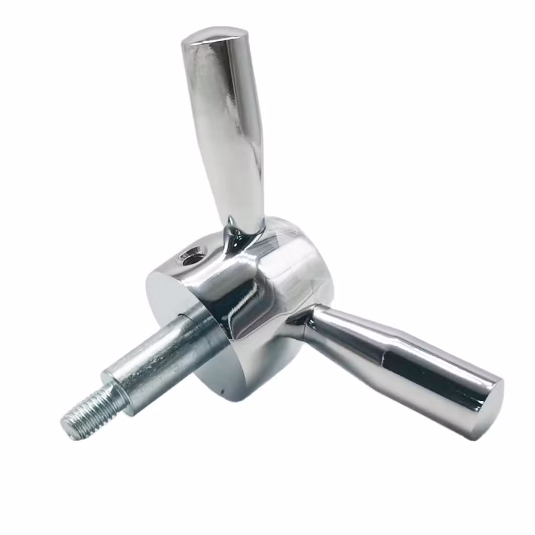 Wholesale Premium 3 Spoke Gun Safe Handle with Chrome Finish