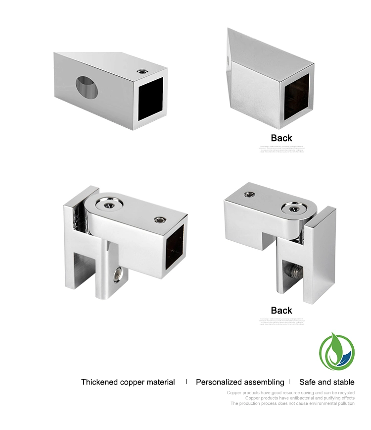 15X15mm Glass to Wall 45 Degree Adjustable Support Bar Brass Frameless Glass Door Fixing Bracket Sb1502