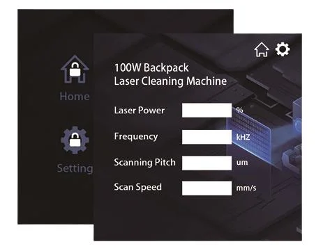 Backpack Laser Cleaning Machine for Cleaning Metal, Wood, Walls and Other Surfaces