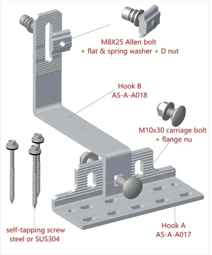 Solar Brackets Photovoltaic Mounting Racks Solar Panel Support Frame Solar Panel Ground Mounting Brackets Profiles