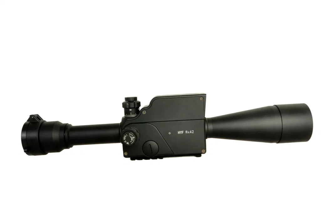 Long Range Over 1000m Distance Detectable IR Laser Rangefinder Dual Reticles Tactical Hunting Lrf Ranging 8X42 Weapon Telescopic Ranging Scope