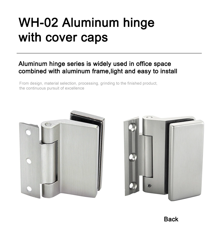 Glass Shower Door Hinge Aluminium Alloy Hinge 8-12mm Glass Wall Mount Hardware Hinge Wh-02