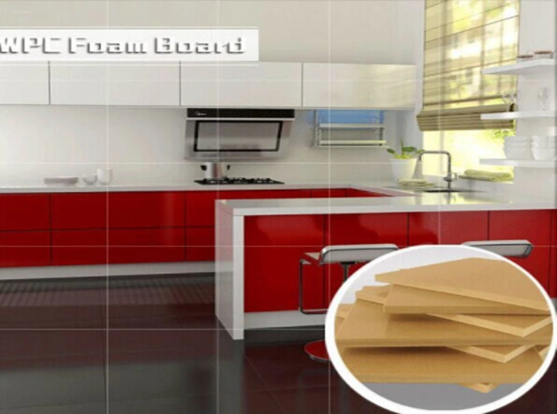 Flexible waterproof 8mm 10mm 12mm PVC wood plastic plate/sheet high-quality safety cabinet board