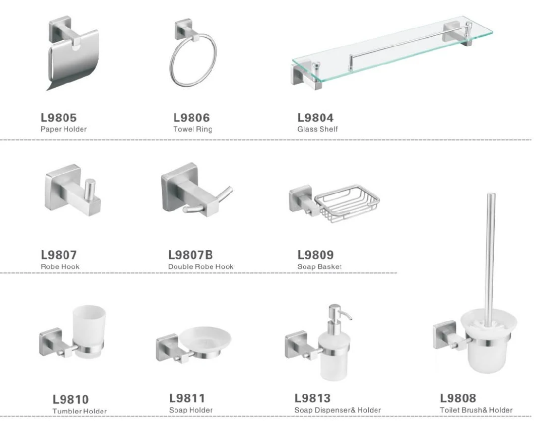 304 Stainless Steel Bathroom Accessories Zamak Aluminum Alloy Bathroom Sets From OEM Hardware Manufacturer