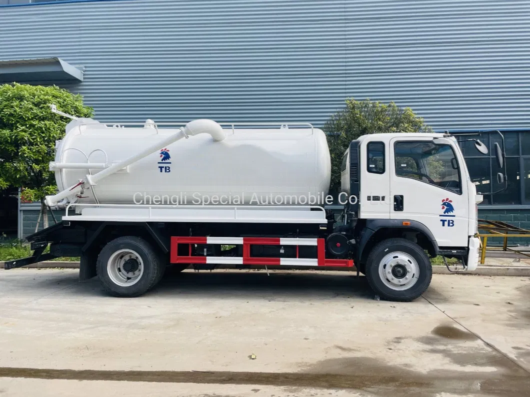 HOWO 4X2 Vacuum Suction Truck 5cbm 5liters 5m3 Sewage Suction Truck for Good Price