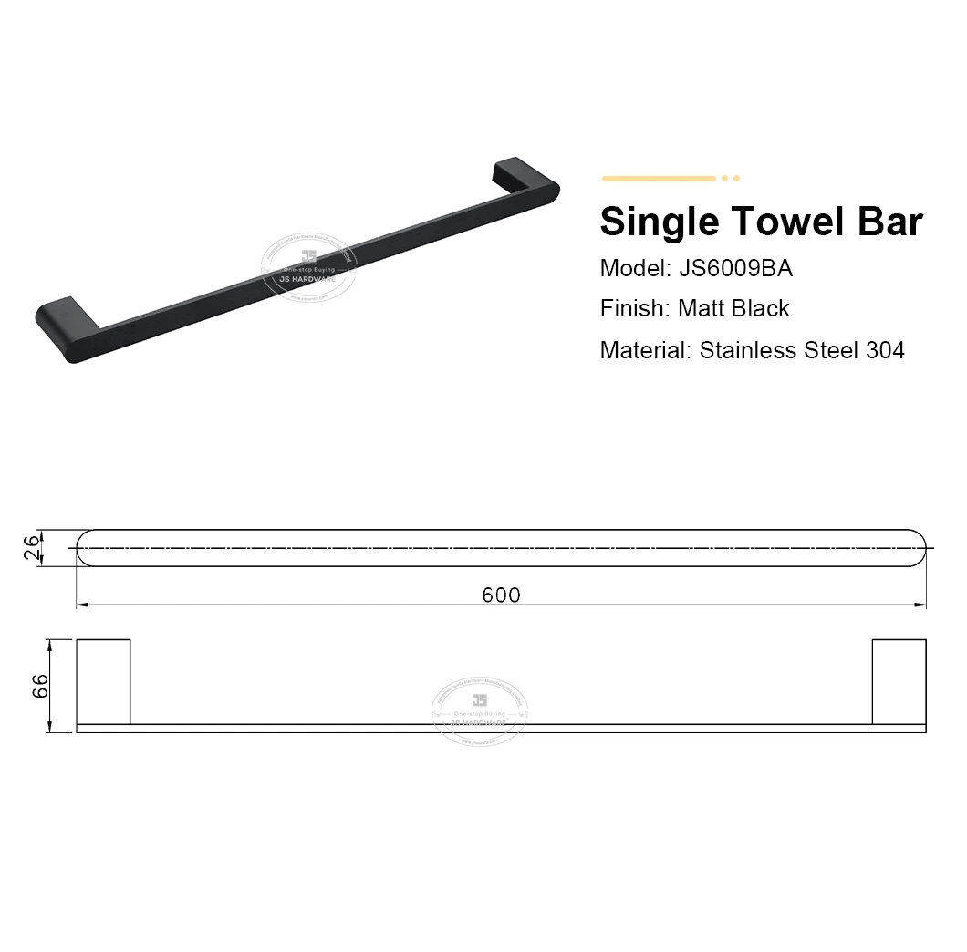 Hot Sales Hotel Single Bathroom Gun Grey Towel Bar Double Towel Bar