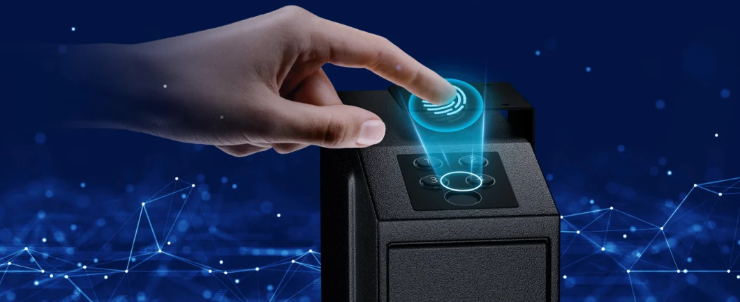 Safewell Biometric Fingerprint Steel Car Portable Secure Bedside Gun Safes Locking Gun Cabinet