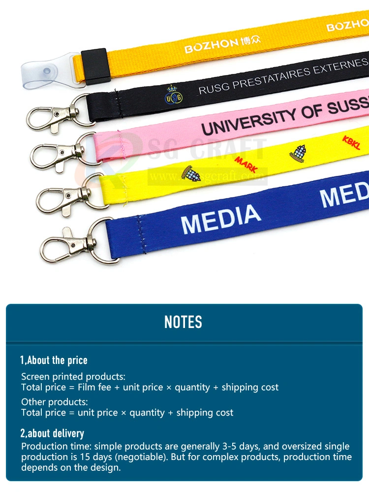 Custom Neck Strap No Minimum Order Printed Polyester Lanyards with Logo Custom and ID Badge Holder Lanyard Heat Press Machine