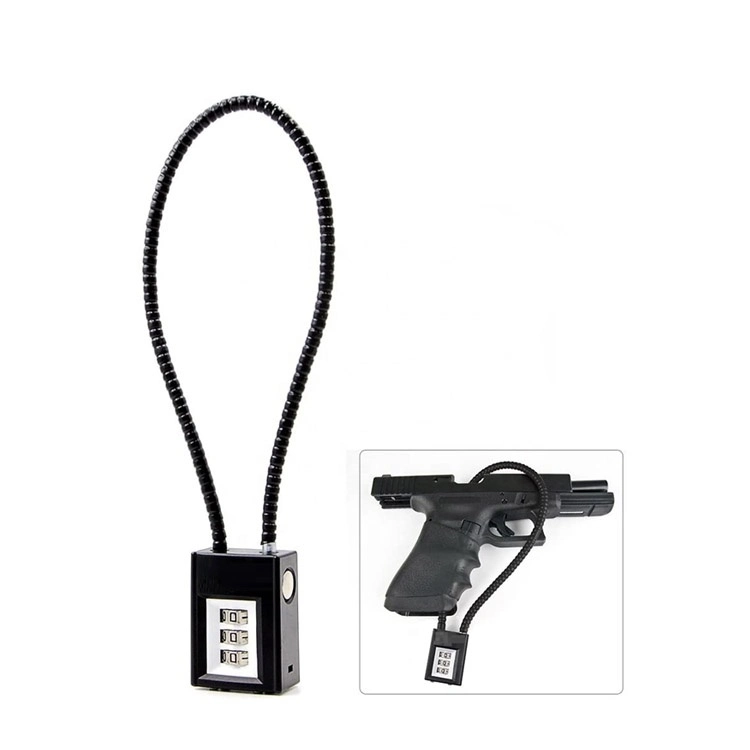 Yh1804 High Quality Cable Combination Gun Lock Retractable Cable Wire Trigger Lock