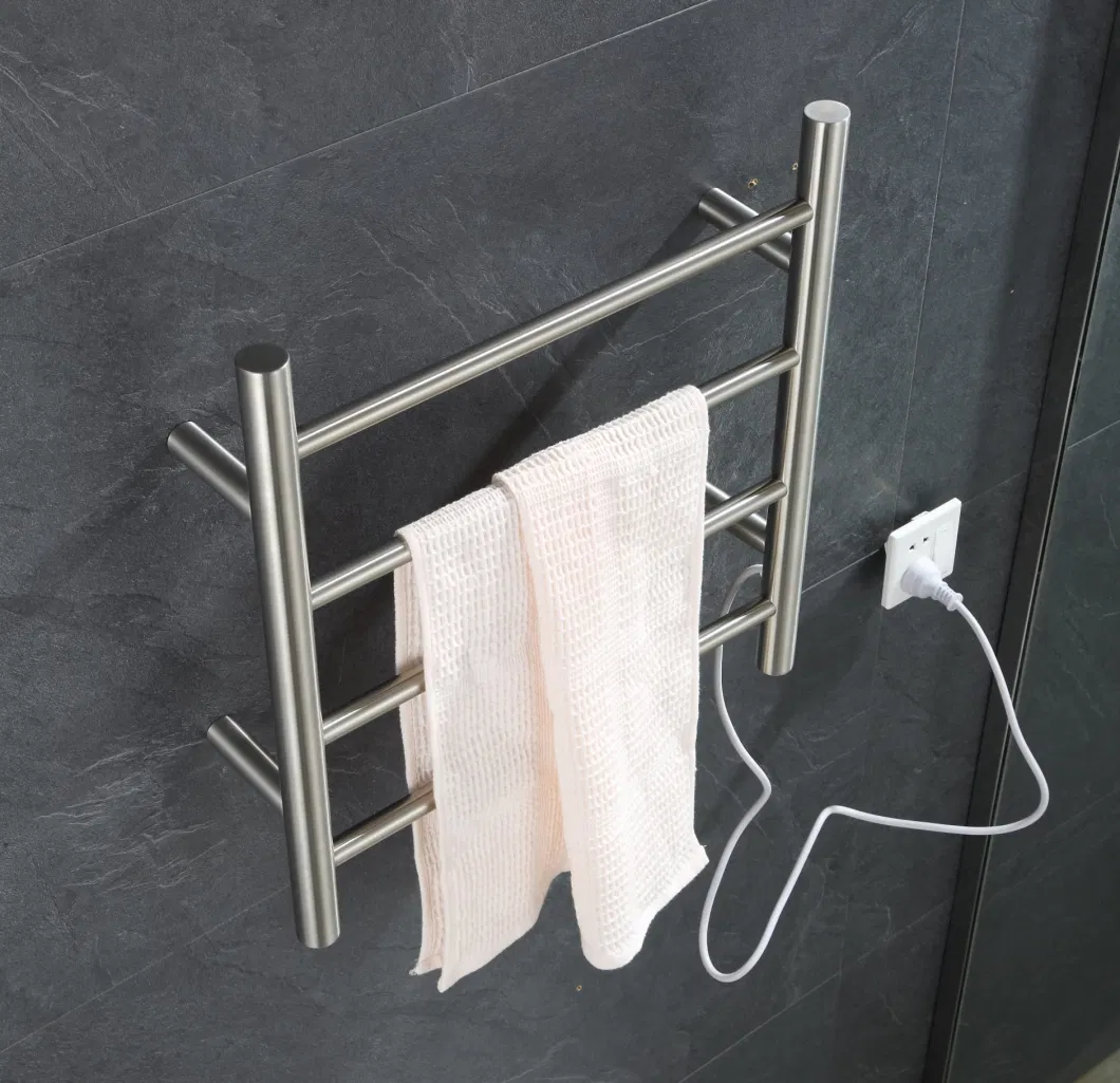 Wall Mounted 304 Stainless Steel Brushed Bathroom Electric Towel Rack